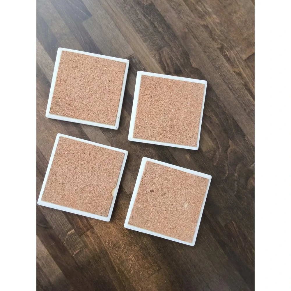 Vintage Friends Like You Are Precious And Few Ceramic Coaster Set of 4 Cork Back